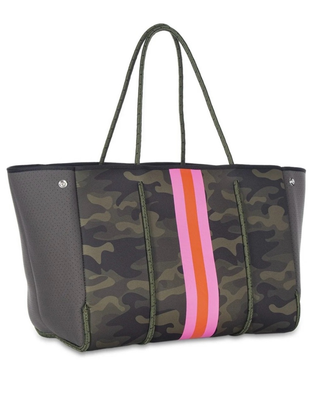 HAUTE SHORE Hot Pink Neoprene Tote with Black Trim - Picture 6 of 10